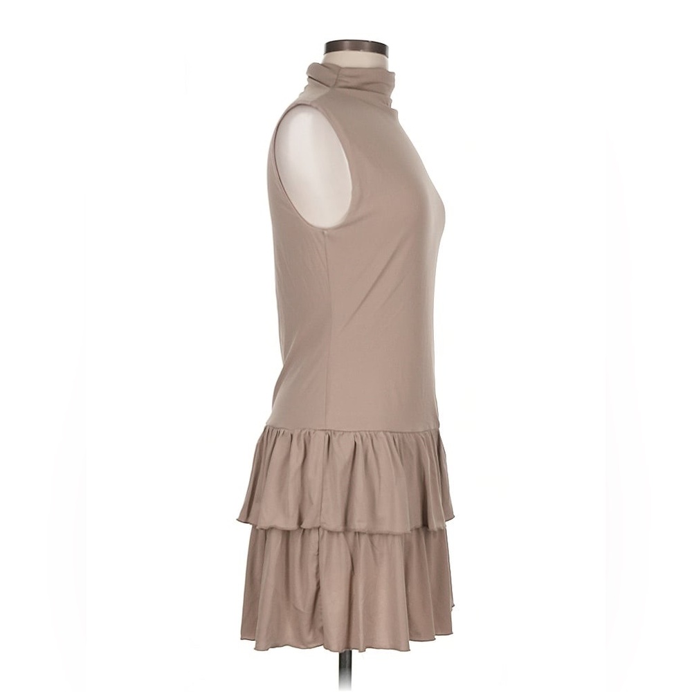 Women's Cap Sleeve Dropped Waist Knit Mini Shift Dress - Wild Fable ~ Taupe M - Picture 5 of 5